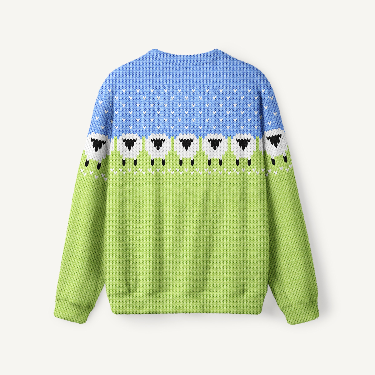 Cozy Little Sheep Fuzzy Crewneck Sweater