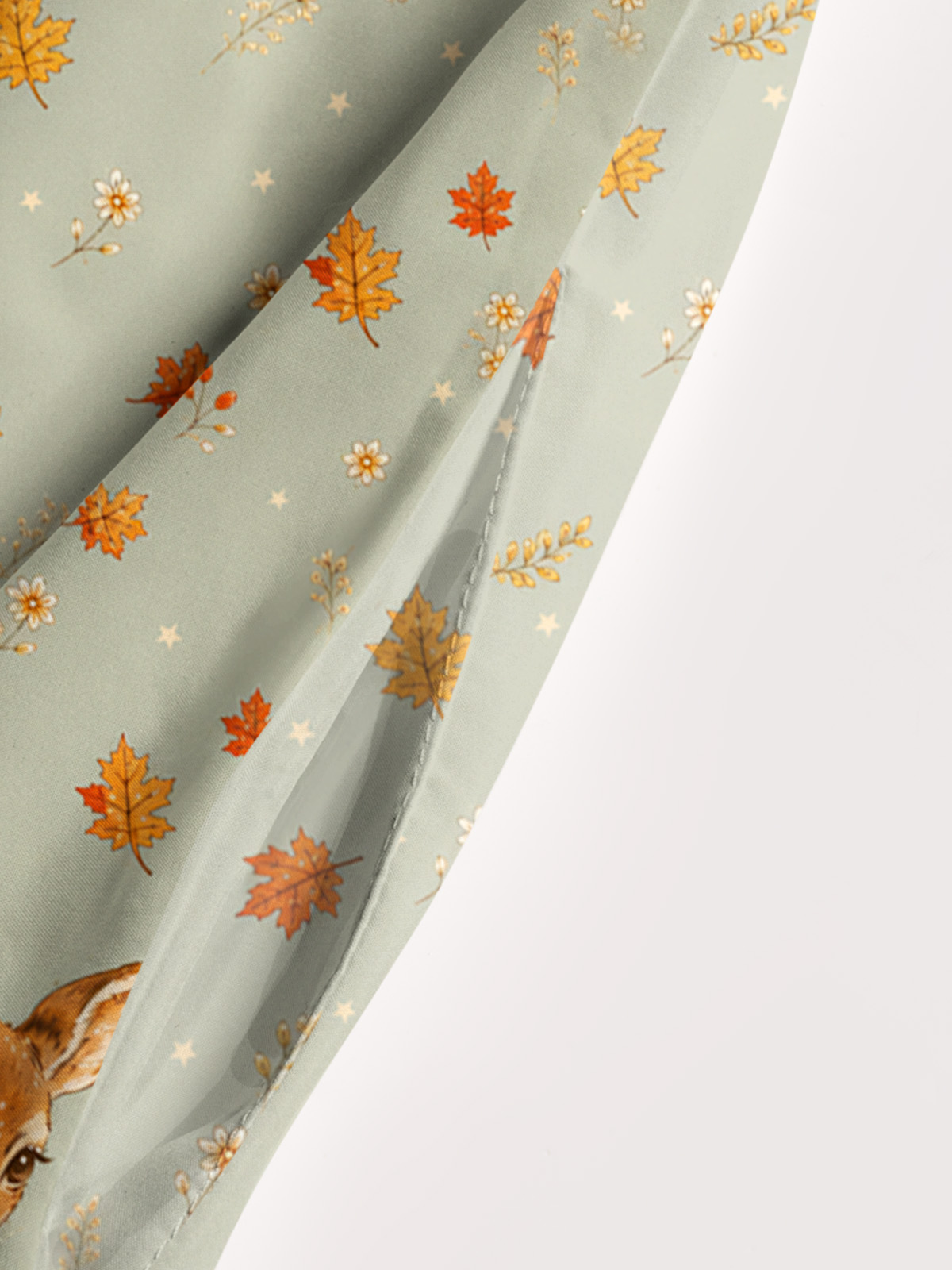 Forest Fawn & Friends Print Wide Straps Maxi Dress With Pockets