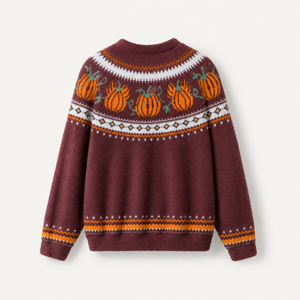 Pumpkin Harvest Autumn Fuzzy Crewneck Sweater