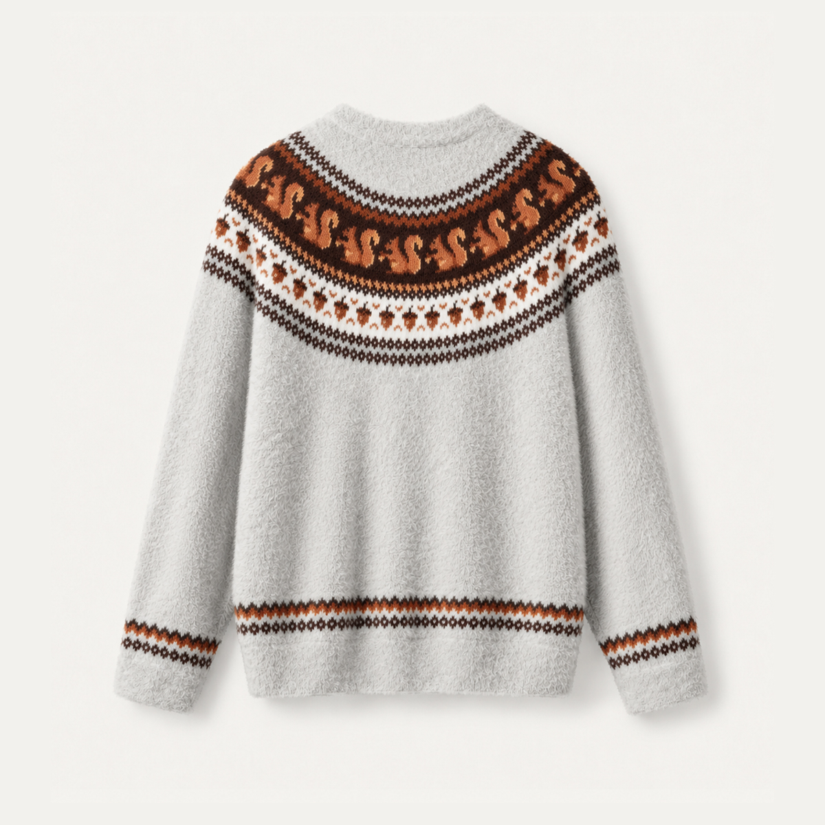 Acorn Hollow Squirrel Fuzzy Crewneck Sweater