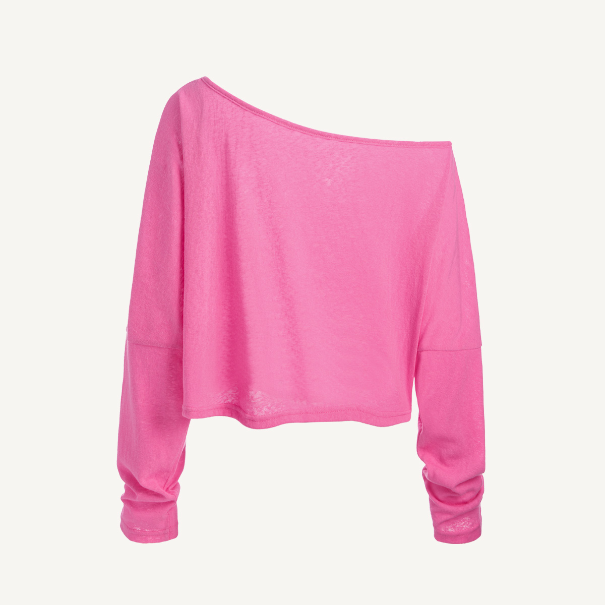 Folk Art Farm Family Long Sleeve Off Shoulder T-shirt