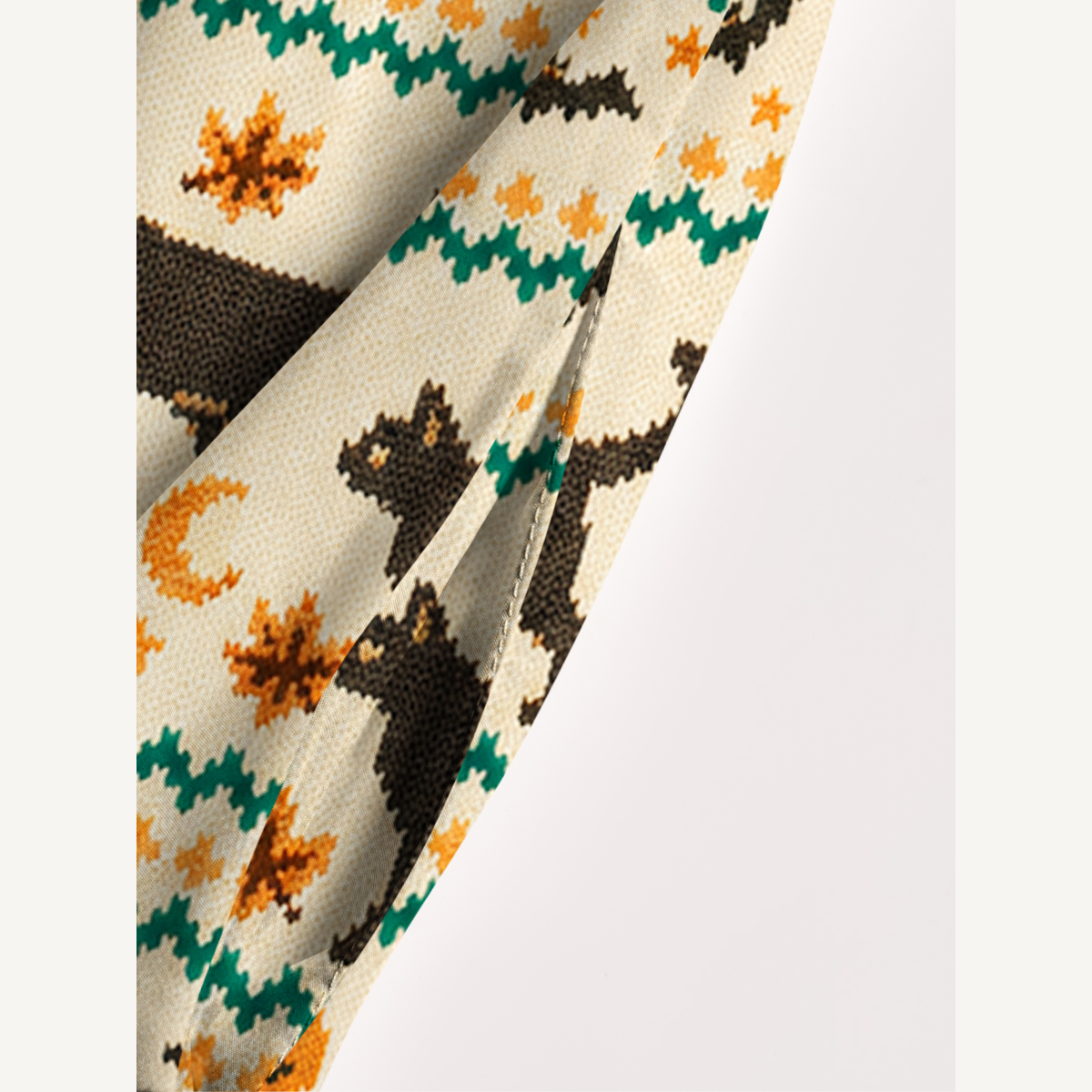 Halloween Cat Pumpkin Bat Straps Maxi Dress With Pockets
