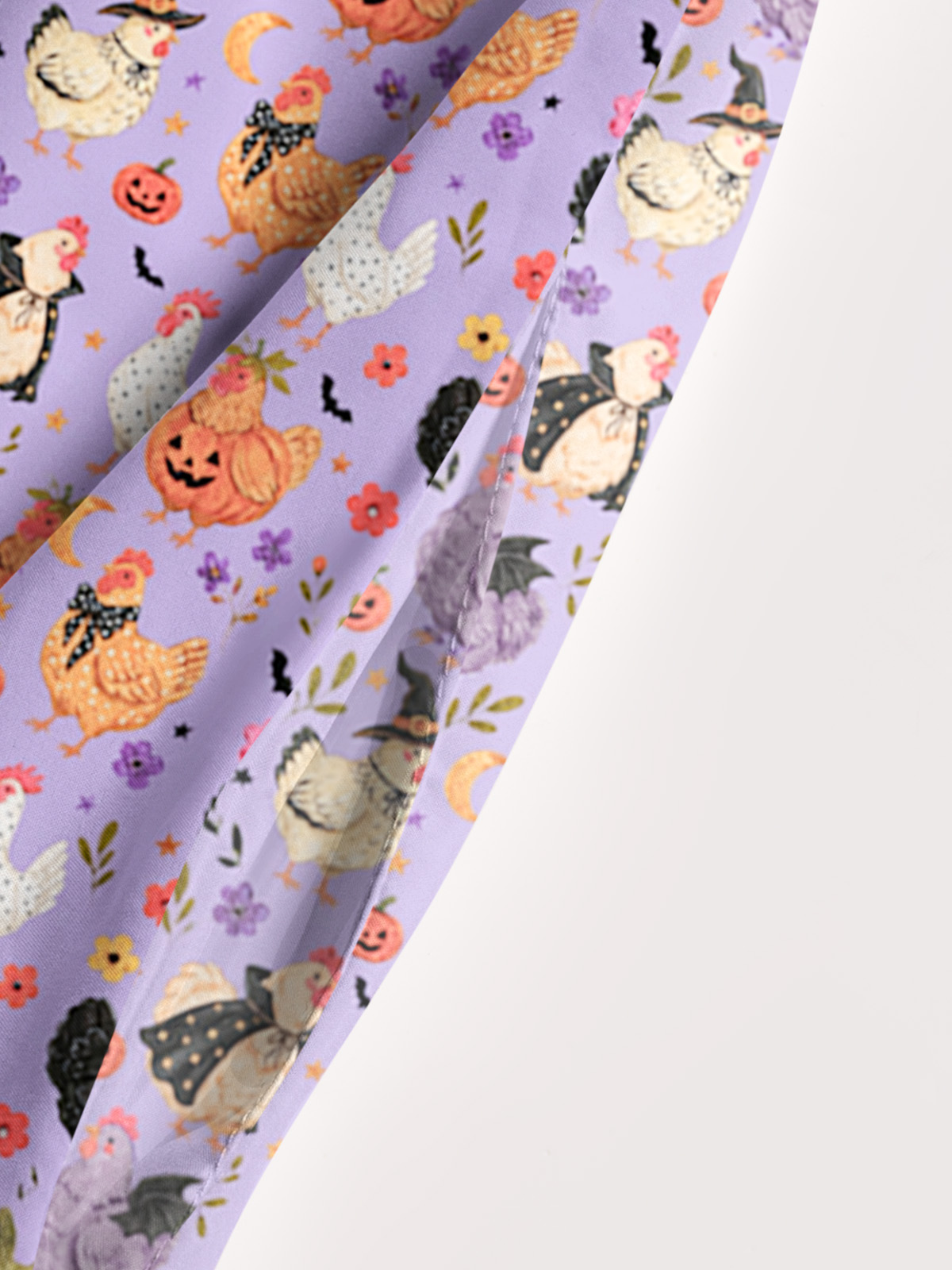 Witchy Halloween Hen & Pumpkin Print Wide Straps Maxi Dress With Pockets