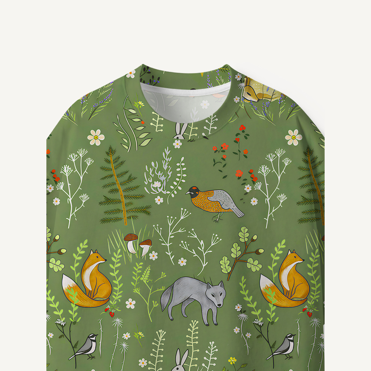 Whimsical Woodland Animals  print Premium Eco Tee