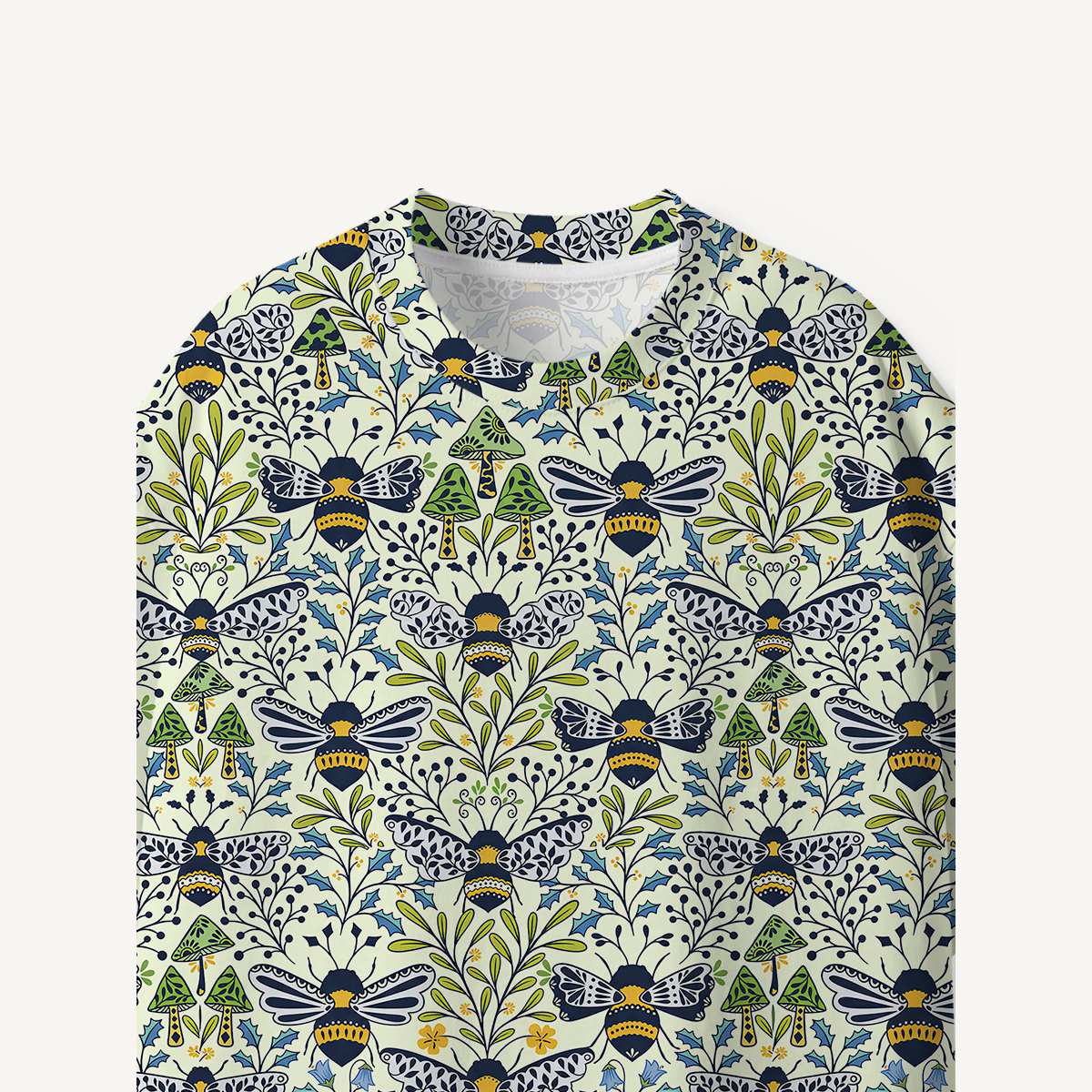 Botanical Bee Garden print Premium Eco Tee