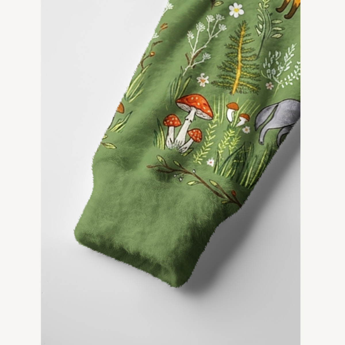 Whimsical Woodland Animals Print Halloween Ugly Cardigan Sweaters