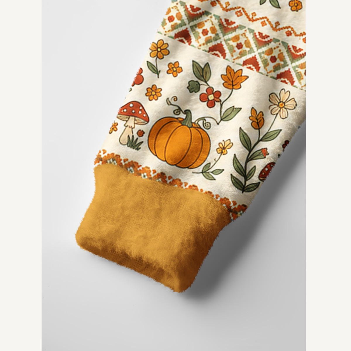 Autumn Fair Isle Pumpkin & Black Cat Print Halloween Ugly Cardigan Sweaters