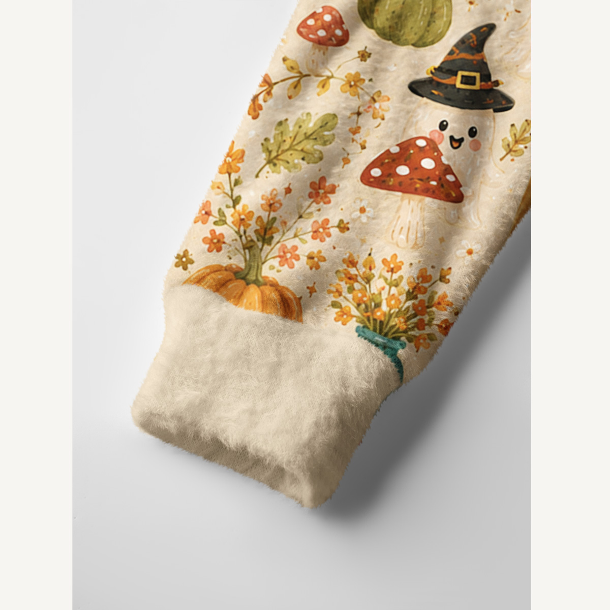 Cozy Autumn Shelves Print Halloween Ugly Cardigan Sweaters