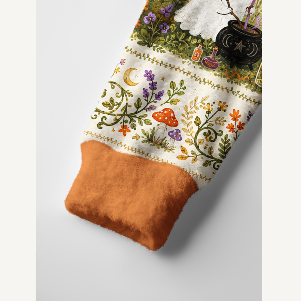 Ghostly Harvest Garden Print Halloween Ugly Cardigan Sweaters