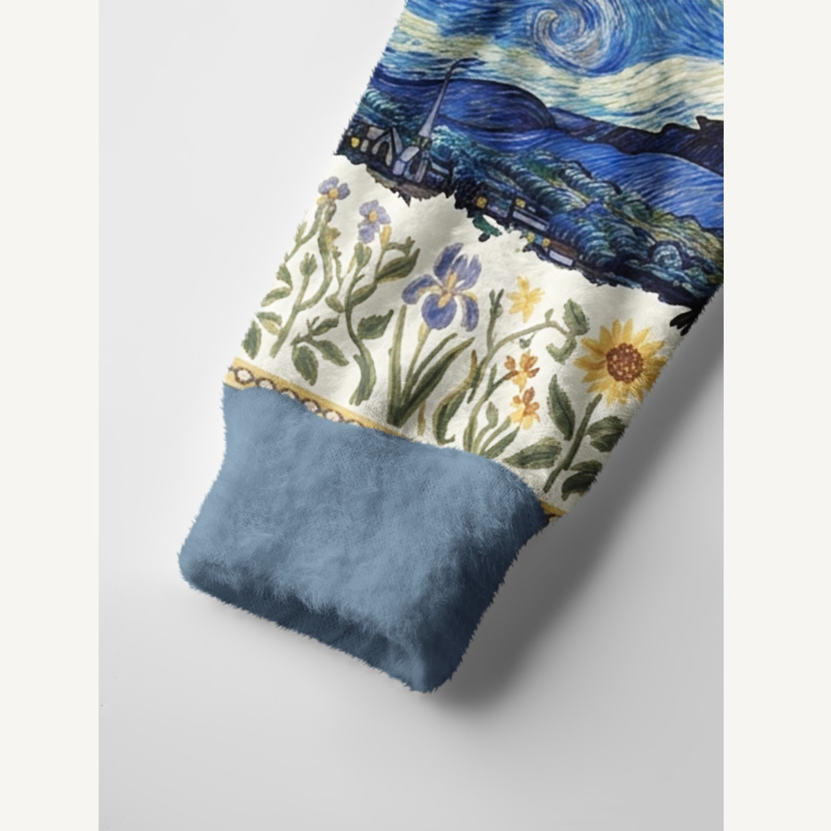 Starry Night Flower Field Print Ugly Cardigan Sweaters
