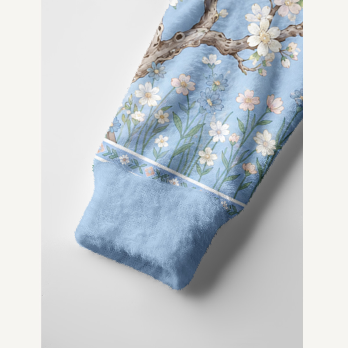 Almond Blossoms Under the Stars Print Ugly Cardigan Sweaters