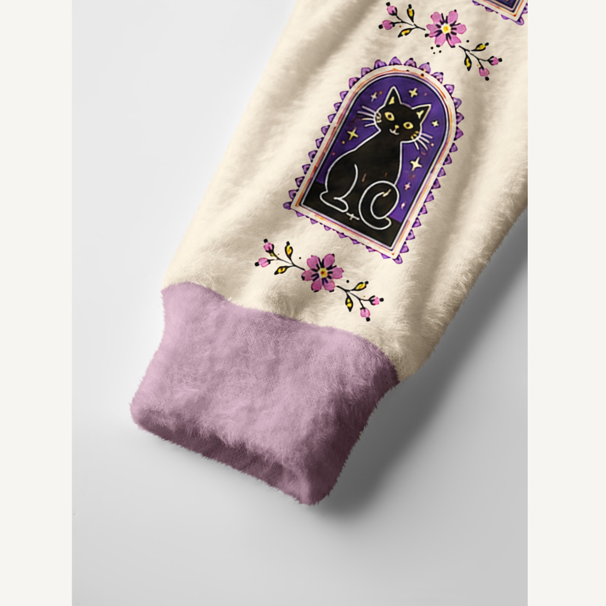 Moonlit Ghost Garden Print Ugly Cardigan Sweaters