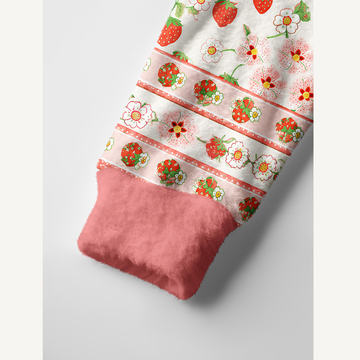 Strawberry Meadow Print Ugly Cardigan Sweaters
