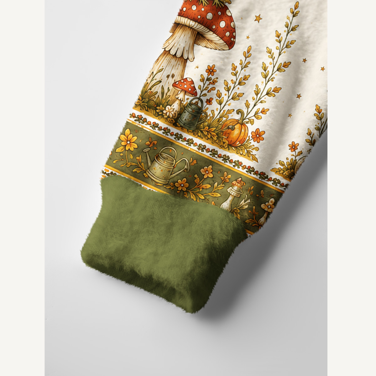Fairy Tale Mushroom Little Frog Witch Garden Print Ugly Cardigan Sweaters