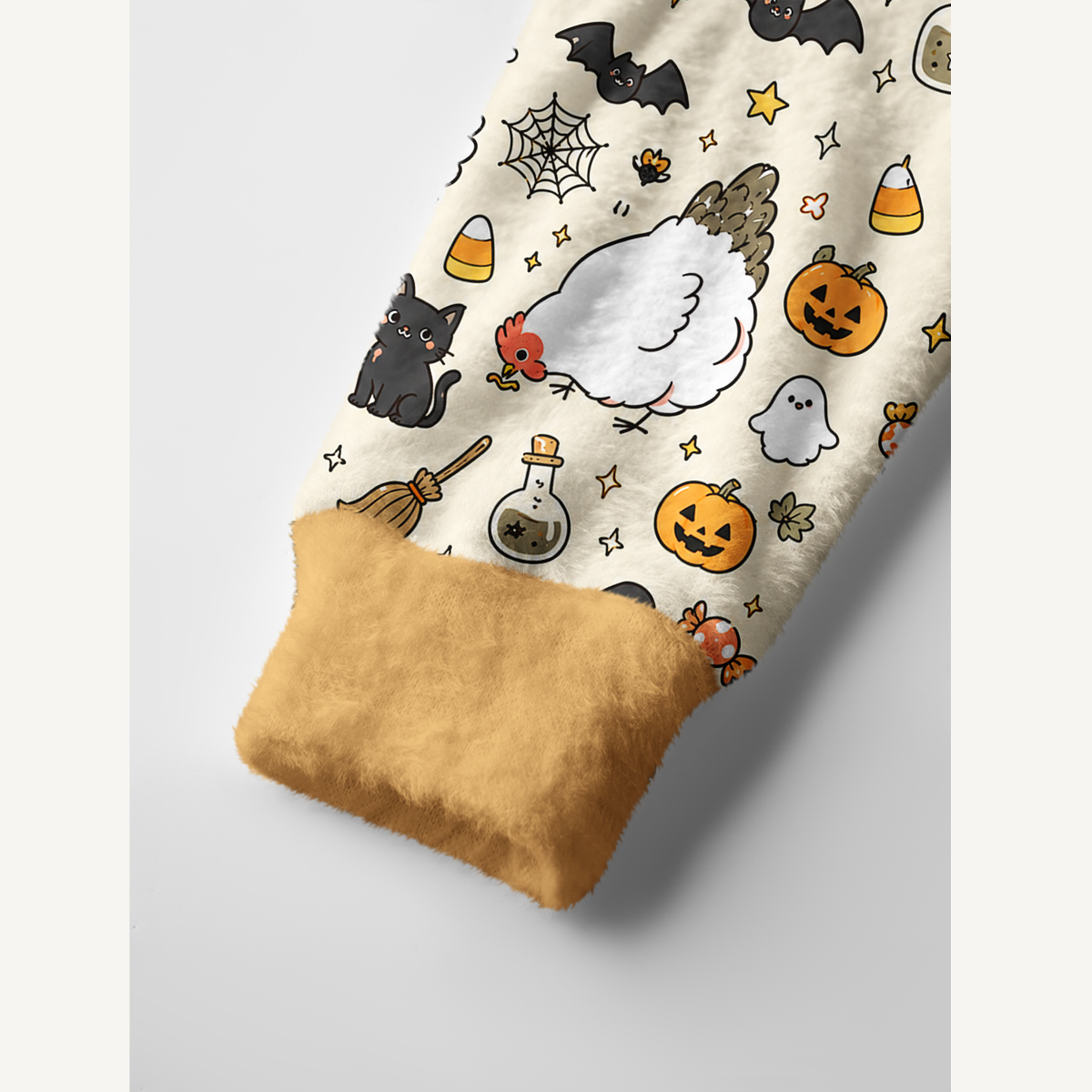 Hen House Haunts Print Ugly Cardigan Sweaters