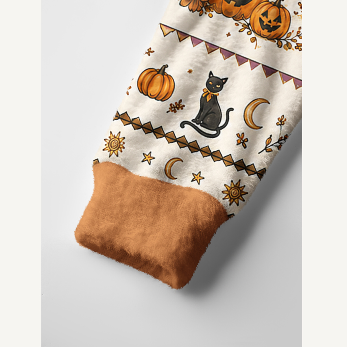 Witchy Highland Cow Harvest Print Ugly Cardigan Sweaters