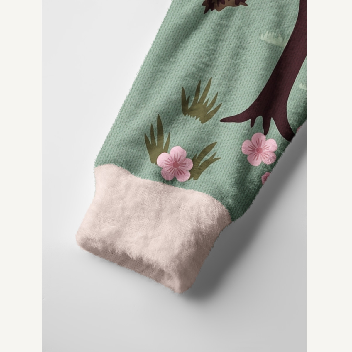 Blossom Pasture Cow & Windmill Print Ugly Cardigan Sweaters