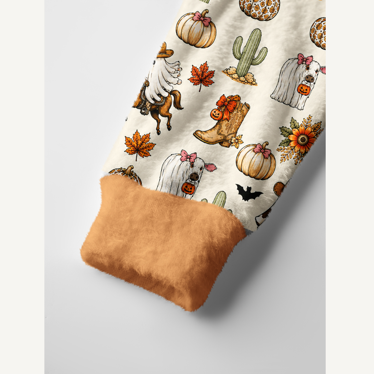 Spooky Western Print Ugly Cardigan Sweaters