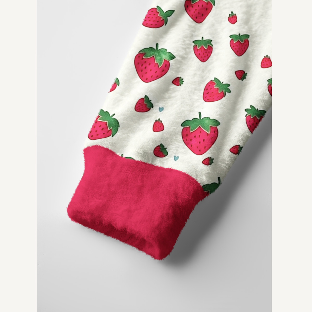 Strawberry Teddy Print Ugly Cardigan Sweaters