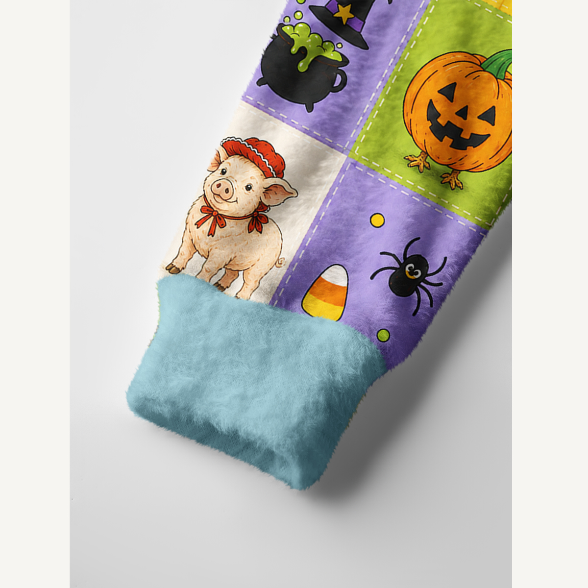 Cowboy Critters Halloween Patchwork Print Ugly Cardigan Sweaters