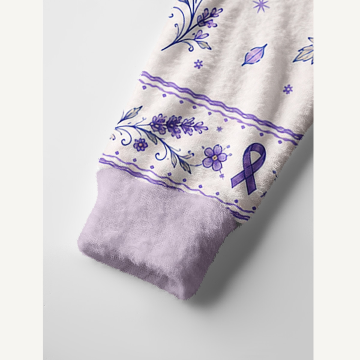 Gentle Memories Lavender Bloom Print Ugly Cardigan Sweaters