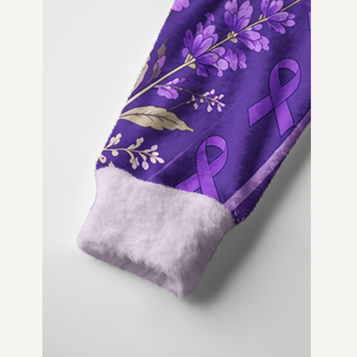 Lavender Floral Stream Print Ugly Cardigan Sweaters