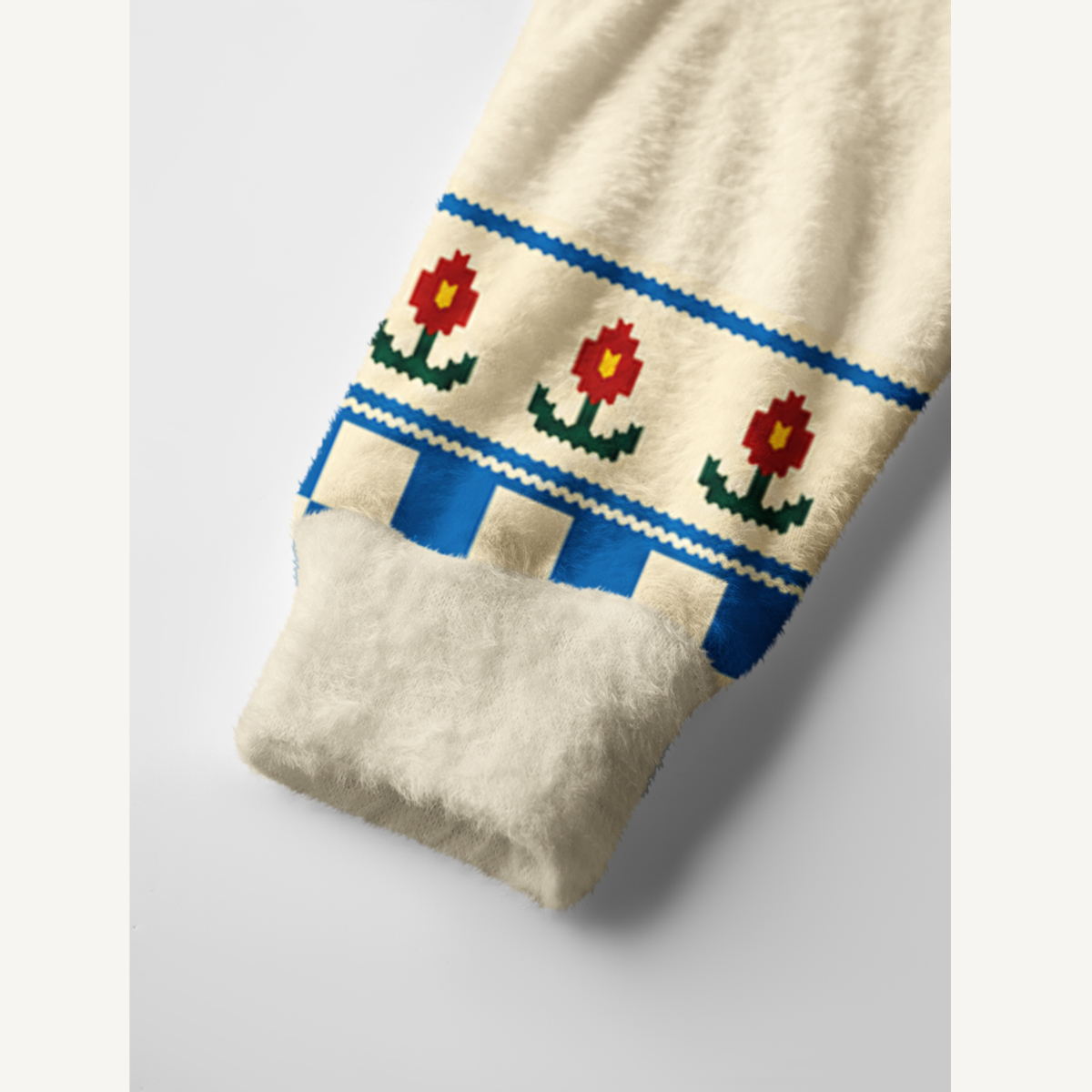 Bluebell Duck Patchwork Print Ugly Cardigan Sweaters