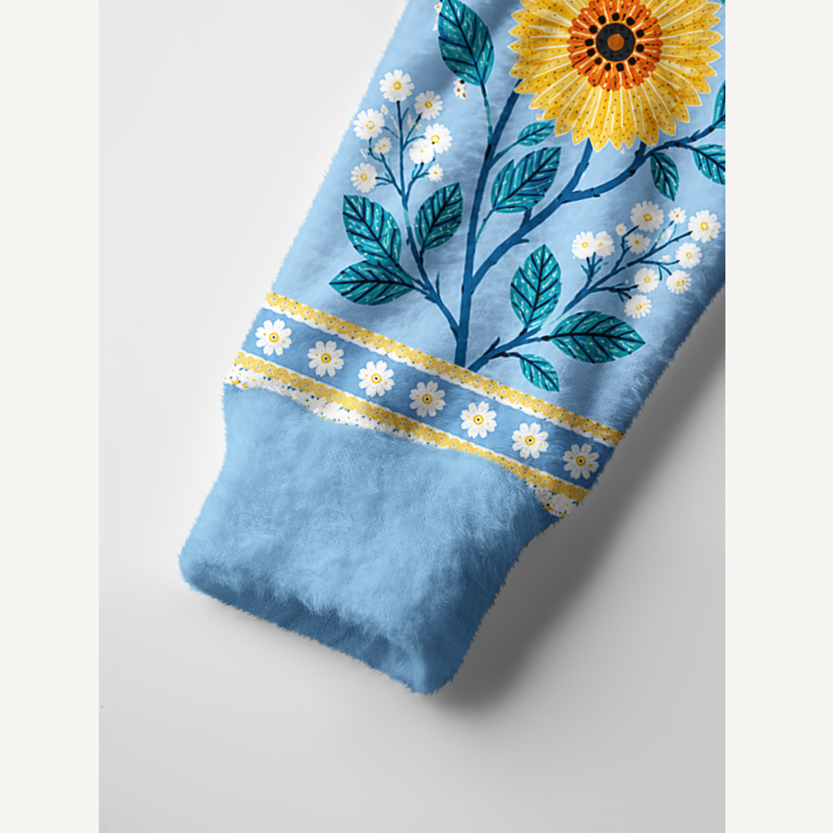 Bluebird Bloom Print Ugly Cardigan Sweaters