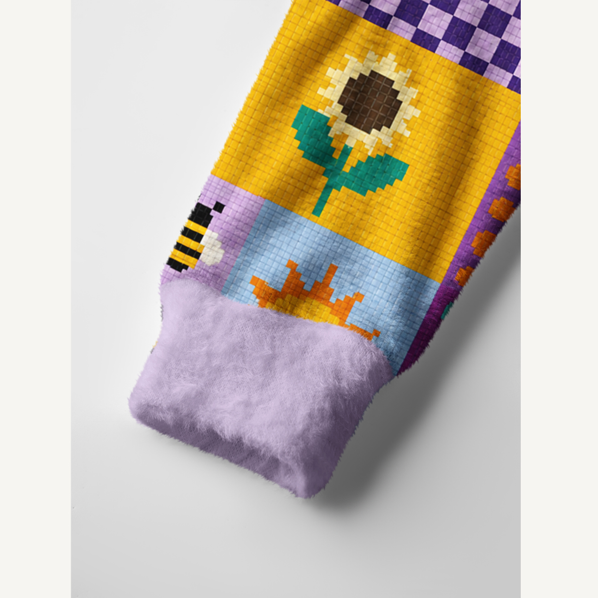 Sunny Bloom Patchwork Print Ugly Cardigan Sweaters