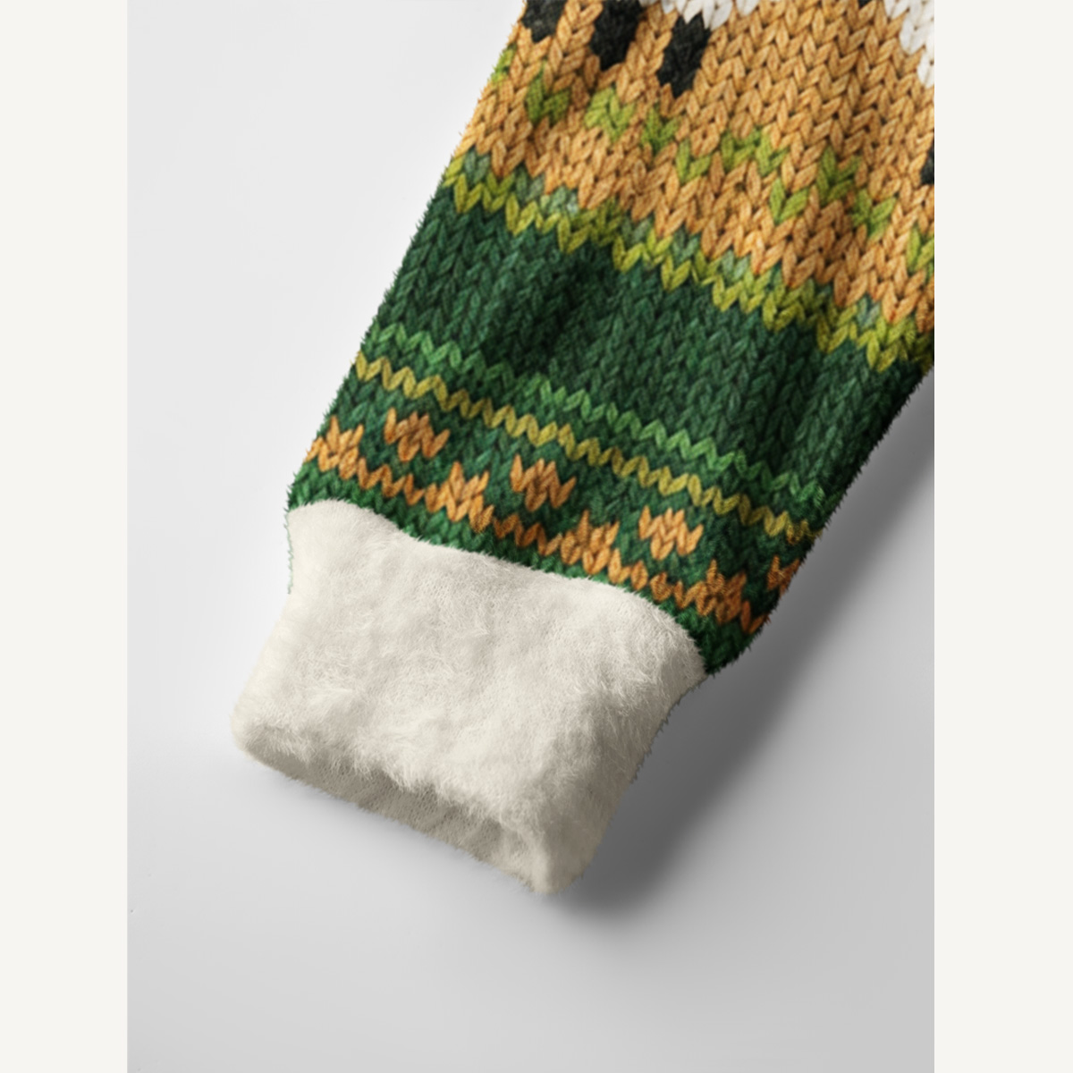 Snowy Night Sheep Print Ugly Cardigan Sweaters
