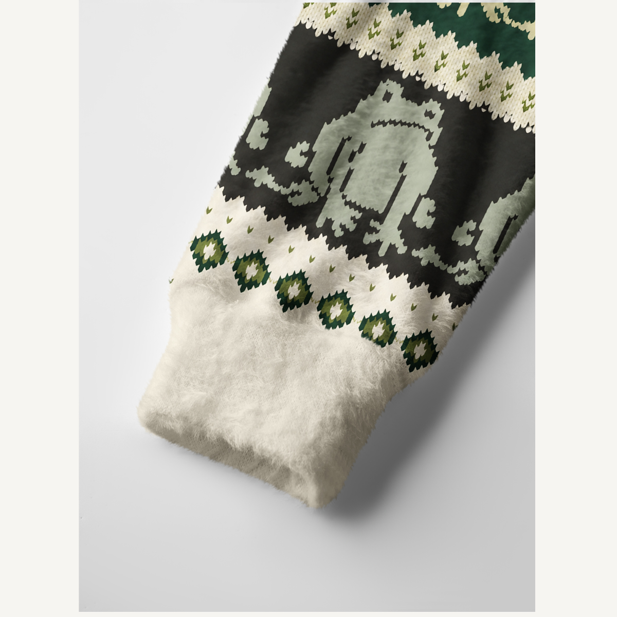 Vintage Frog Geometric Folk Ugly Cardigan Sweaters