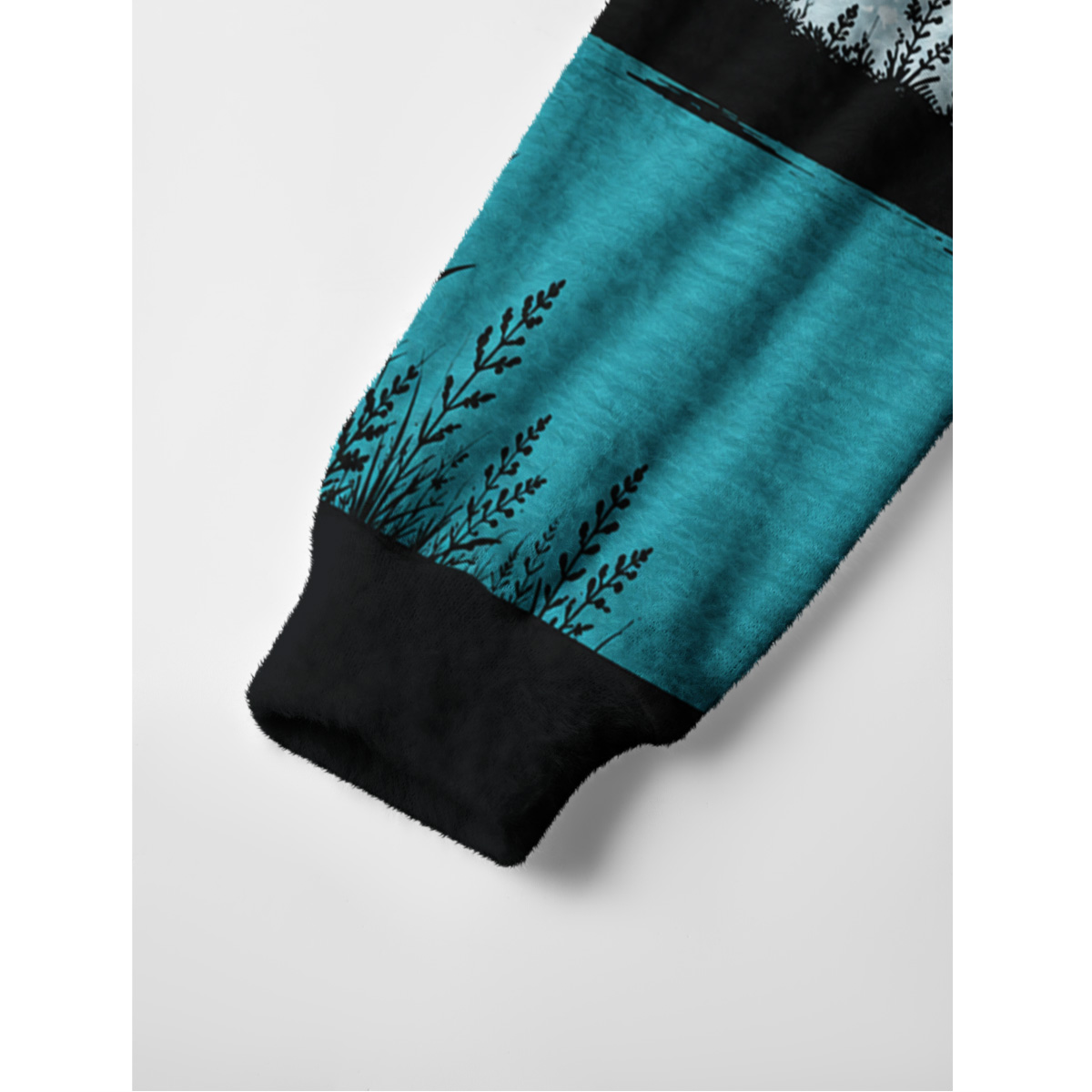 Twilight Pond Pastoral Fuzzy Crewneck Sweater