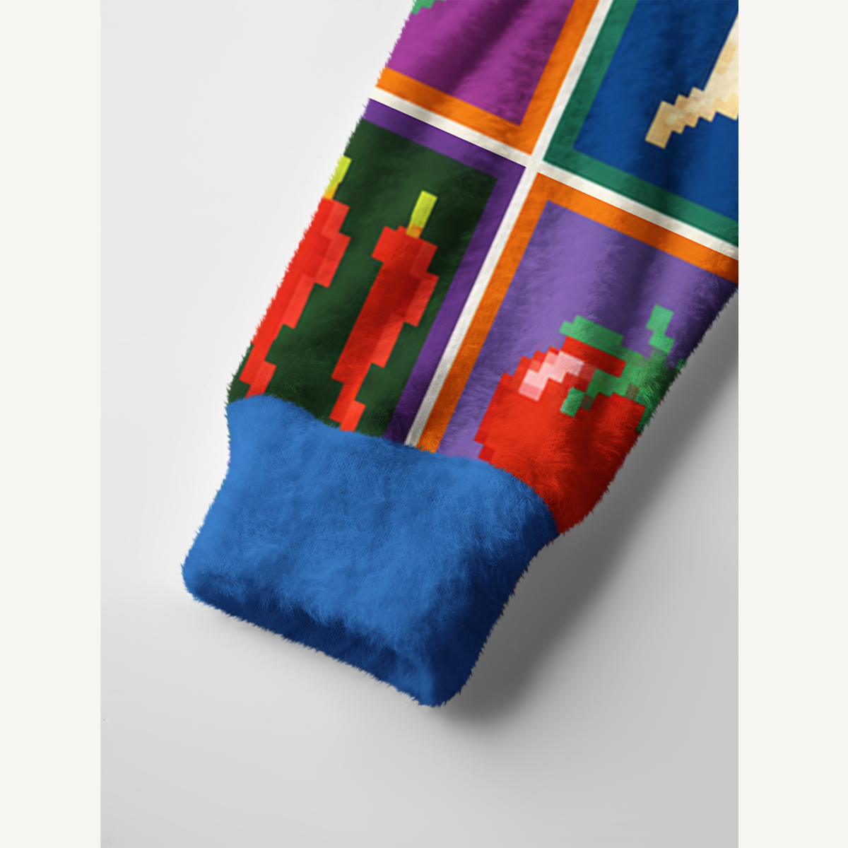 Pixel Garden Harvest Print Ugly Cardigan Sweaters
