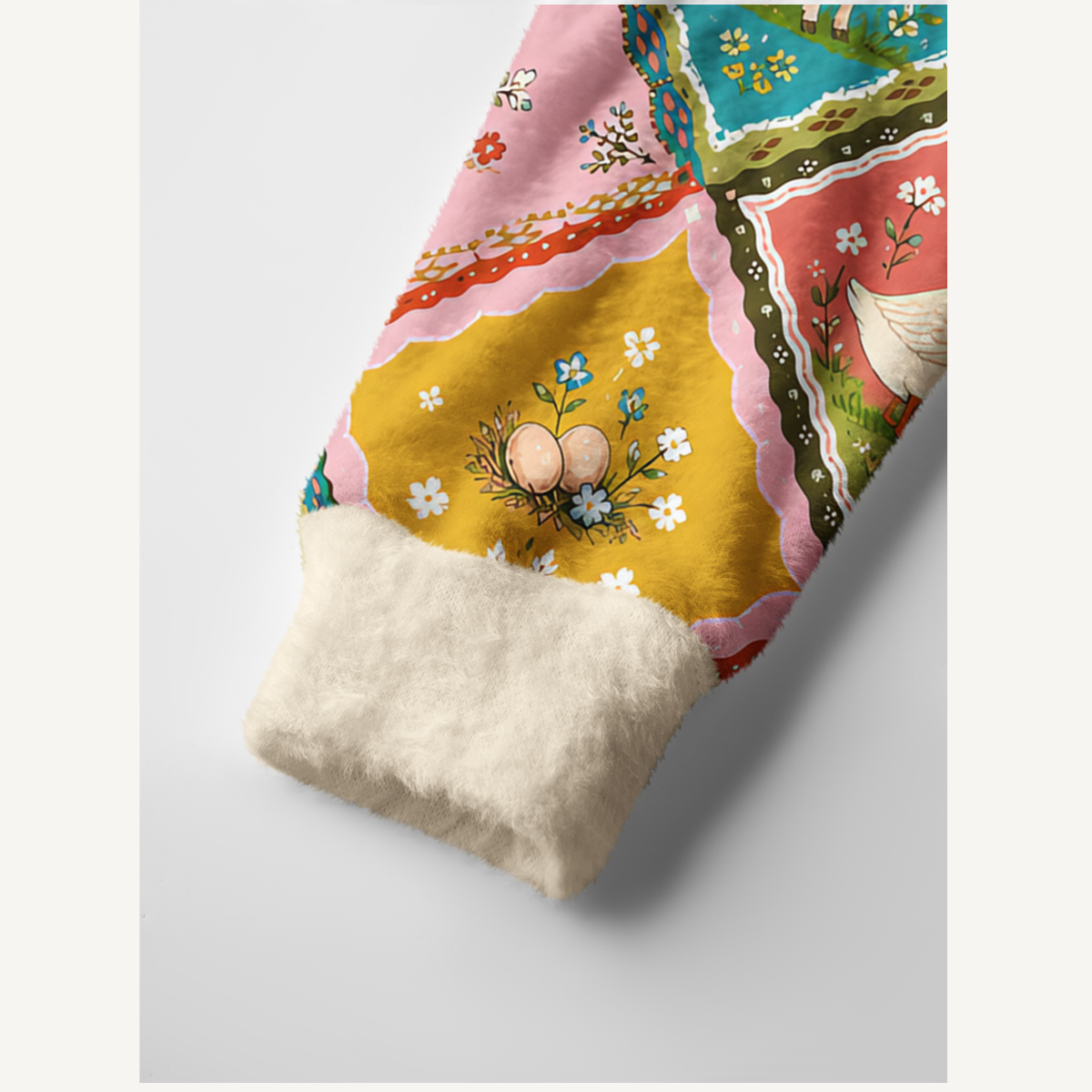 Cozy Countryside Farm Animal Patchwork Ugly Cardigan Sweaters
