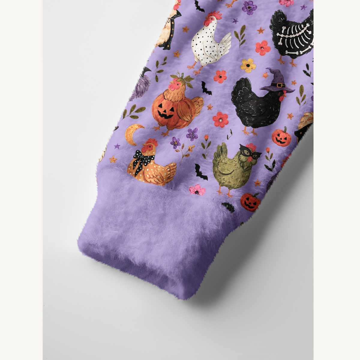  Witchy Halloween Hen & Pumpkin Print Ugly Cardigan Sweaters