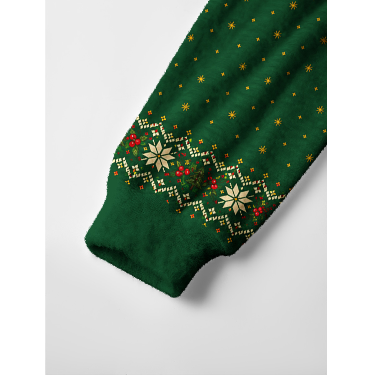 Cozy Country Christmas Ducks Fuzzy Crewneck Sweater