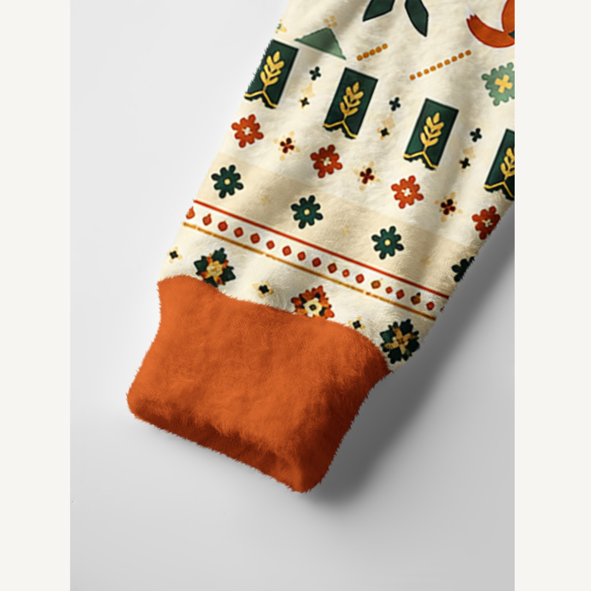 Nordic Fox Forest Fair Isle Print Ugly Cardigan Sweaters