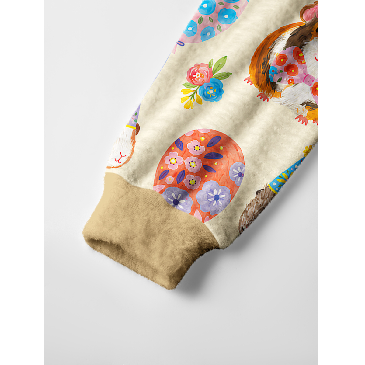 Guinea Pig Garden Party Fuzzy Crewneck Sweater