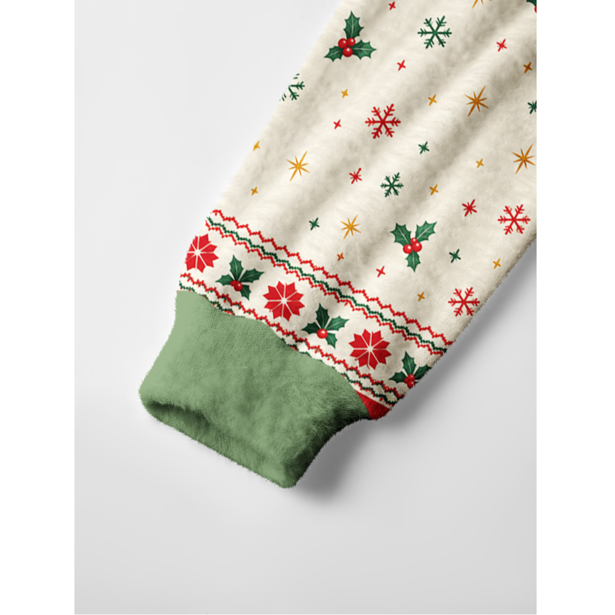 Overscheduled But Festive Christmas Robin Fuzzy Crewneck Sweater