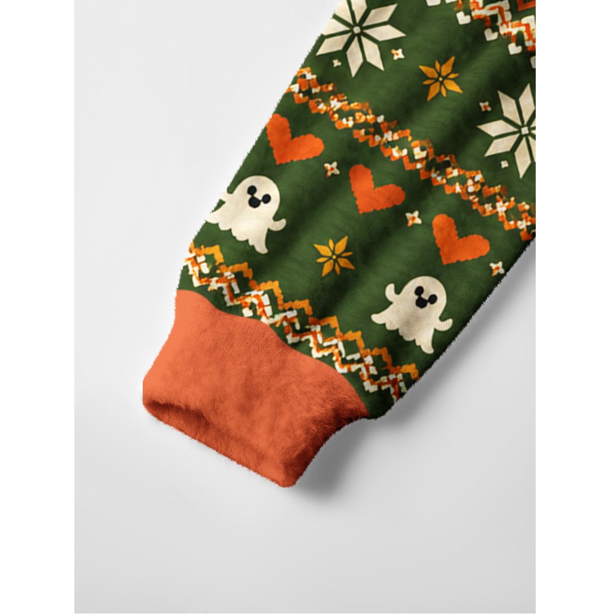 Spooky Cat Pumpkin Fuzzy Crewneck Sweater