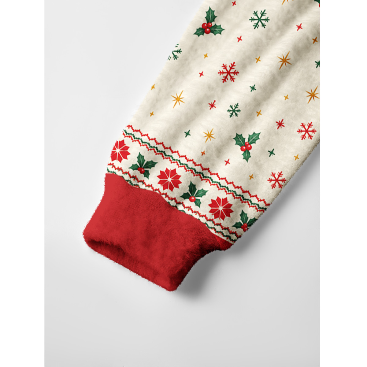 Stacked Highland Cow Christmas Fuzzy Crewneck Sweater