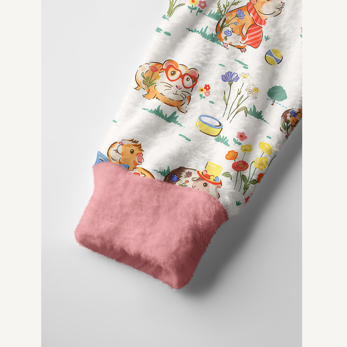 Guinea Pig Picnic Print Ugly Cardigan Sweaters