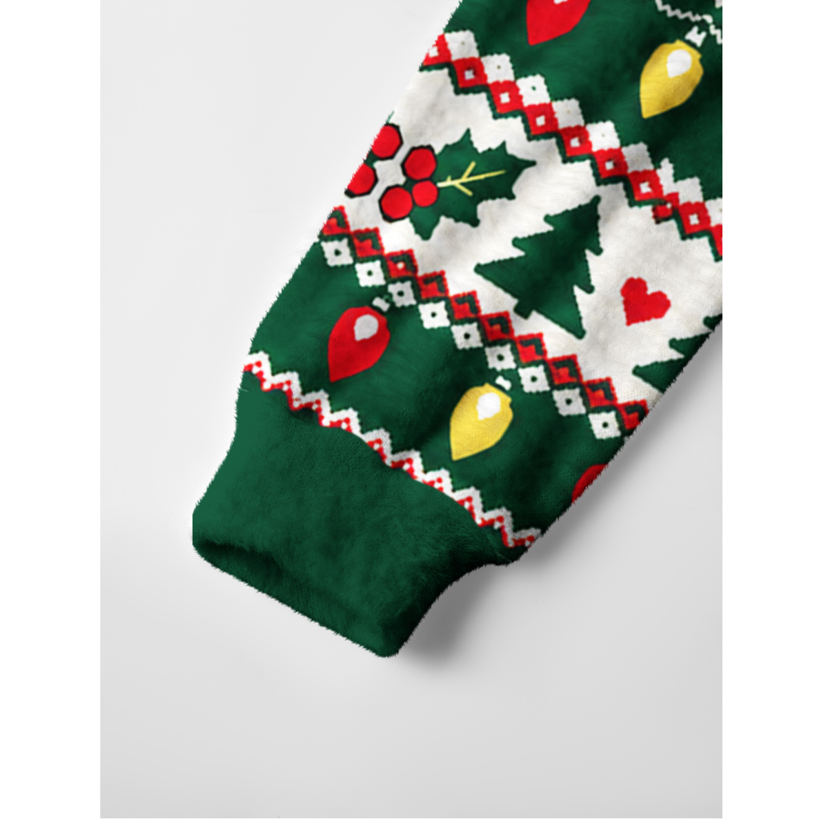 Christmas Cow Snowflake Fuzzy Crewneck Sweater