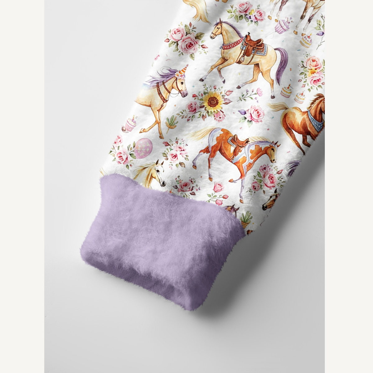 Birthday Party Horses Print Ugly Cardigan Sweaters