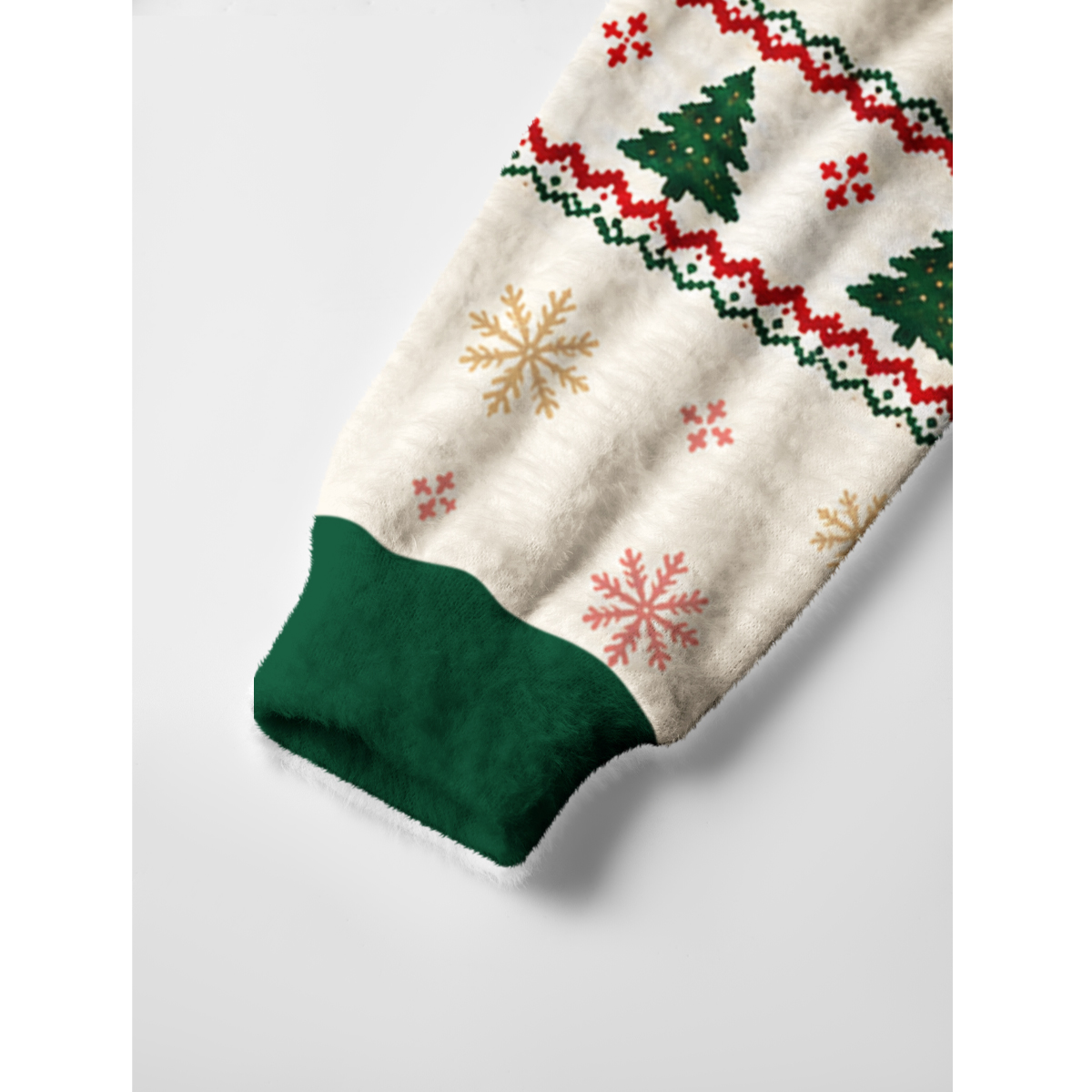 Christmas Dachshund Truck Fuzzy Crewneck Sweater