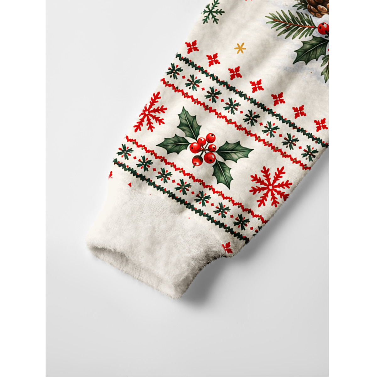 Cozy Christmas Hedgehogs Fuzzy Crewneck Sweater