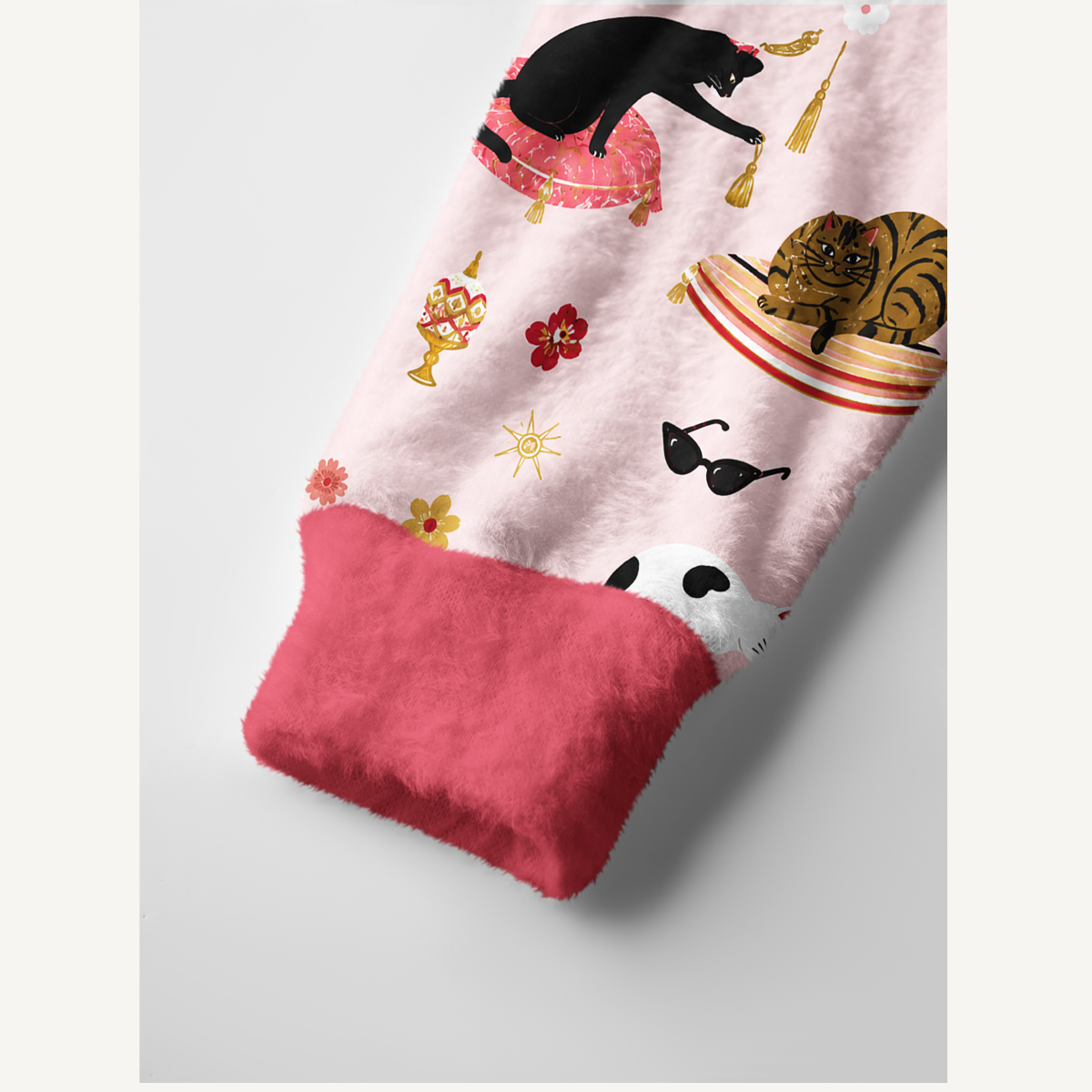 Whimsical Cat Lounge Ugly Cardigan Sweaters