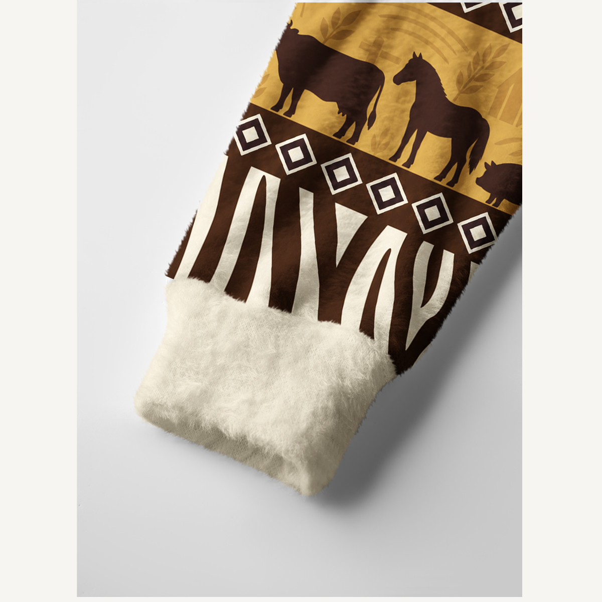 Rustic Farmhouse Cow Print & Barnyard Ugly Cardigan Sweaters