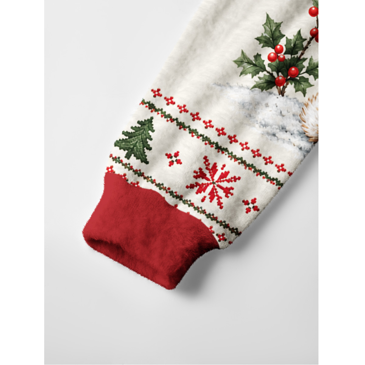 Cozy Christmas Bunny Fuzzy Crewneck Sweater