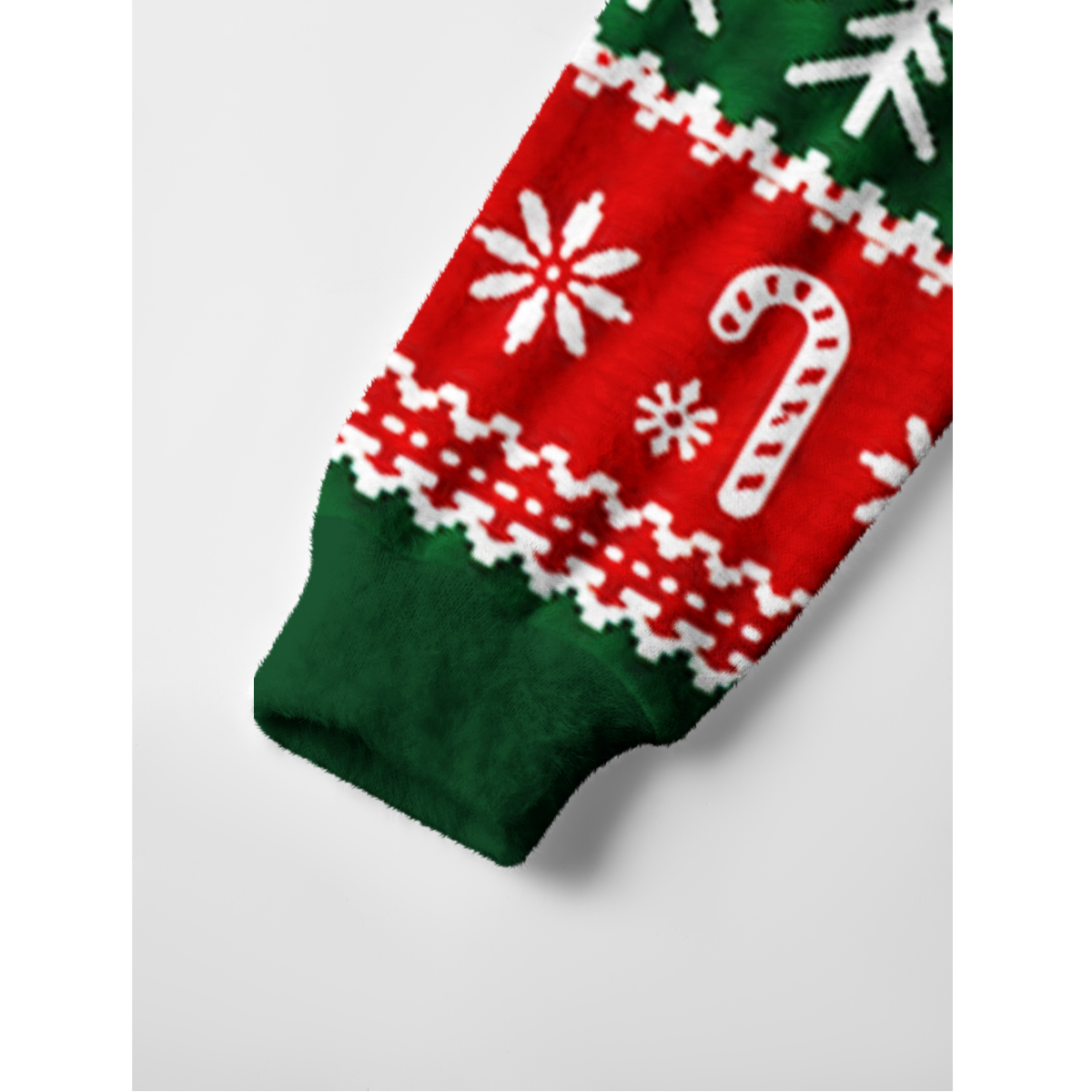 Christmas Chicken & Lights Fuzzy Crewneck Sweater